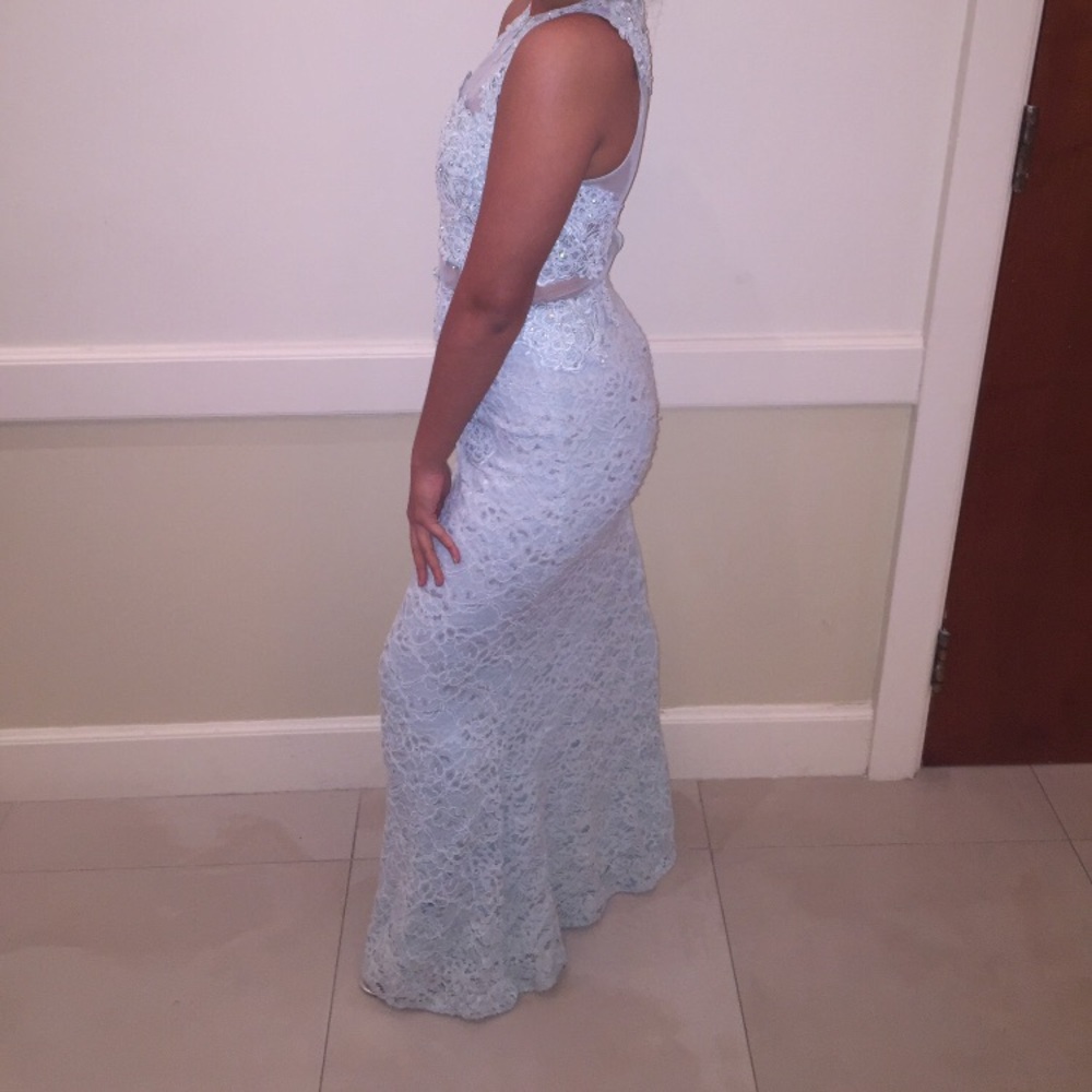 💙LIGHT BLUE ILLUSION LACE DRESS💙